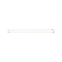 Sapphire Row Gold Heart Station Necklace - 14K Rose Gold, 2 Hearts (view 2)