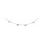 Sapphire Row Gold Heart Station Necklace - Platinum, 4 Hearts (view 2)