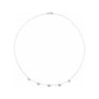 Sapphire Row Gold Heart Station Necklace - Platinum, 5 Hearts
