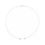 Sapphire Row Gold Heart Station Necklace - 14K White Gold, 2 Hearts