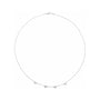 Sapphire Row Gold Heart Station Necklace - 14K White Gold, 4 Hearts