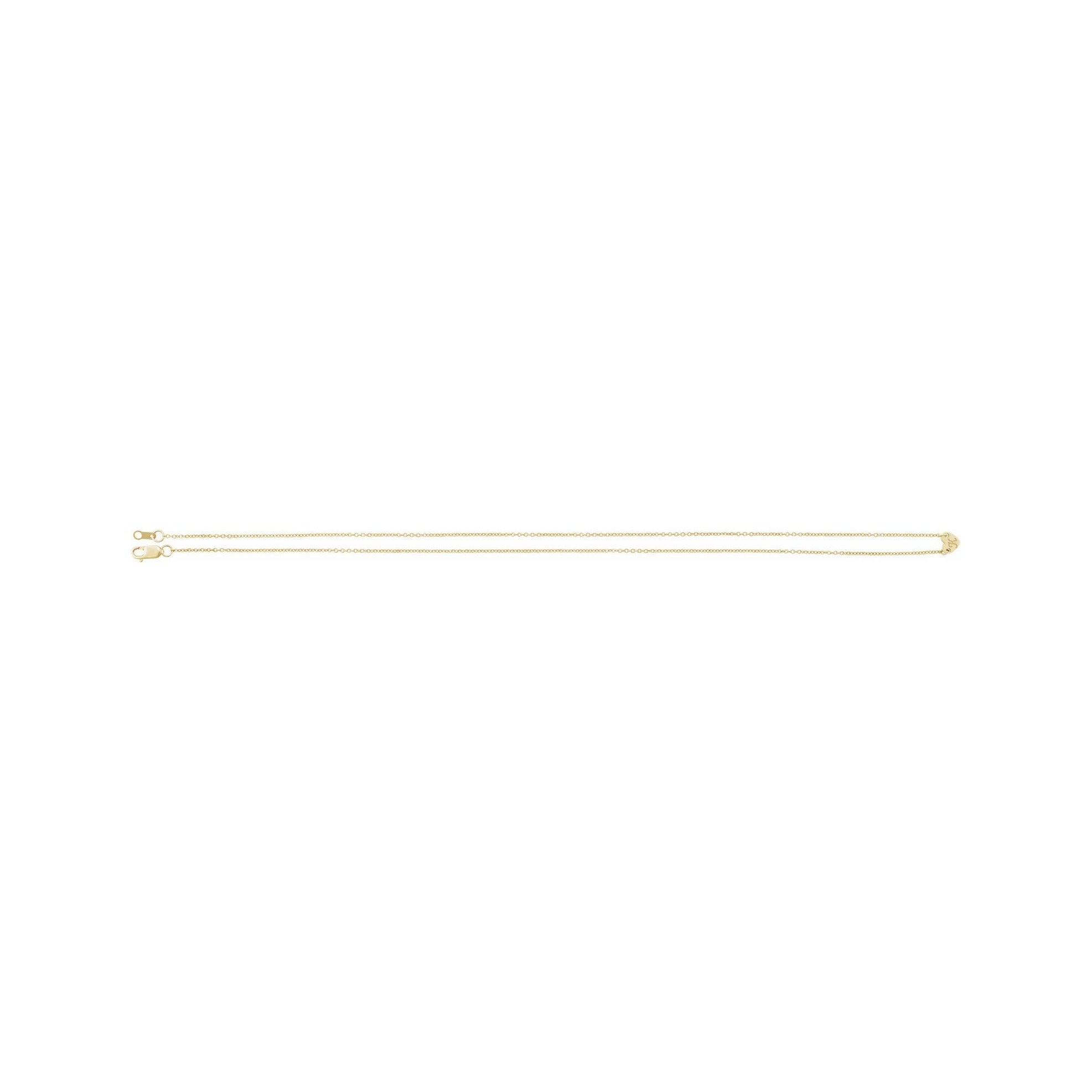Sapphire Row Gold Heart Station Necklace - 14K Yellow Gold, 1 Heart (view 2)