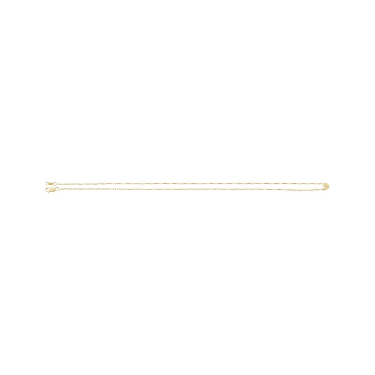 Sapphire Row Gold Heart Station Necklace - 14K Yellow Gold, 1 Heart (view 2)