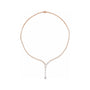 Sapphire Row Lab-Grown Diamond Drop Necklace - 14K Rose Gold