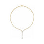 Sapphire Row Lab-Grown Diamond Drop Necklace - 14K Yellow Gold