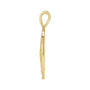 Sapphire Row Gold Sand Dollar Pendant - 14K Yellow Gold (view 2)