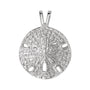 Sapphire Row Gold Sand Dollar Pendant - Platinum