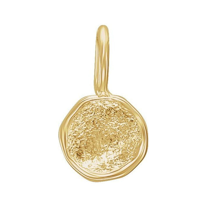 Sapphire Row Gold Organic Disc Charm - Default Title