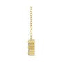 Sapphire Row Natural Gemstone Flower Cluster Necklace - White Sapphire, 14K Yellow Gold (view 3)