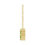 Sapphire Row Natural Gemstone Flower Cluster Necklace - Peridot, 14K Yellow Gold (view 3)