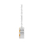Sapphire Row Natural Gemstone Flower Cluster Necklace - Citrine, Platinum (view 3)