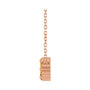 Sapphire Row Natural Gemstone Flower Cluster Necklace - Citrine, 14K Rose Gold (view 3)