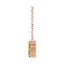 Sapphire Row Natural Gemstone Flower Cluster Necklace - Peridot, 14K Rose Gold (view 3)