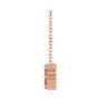 Sapphire Row Natural Gemstone Flower Cluster Necklace - Alexandrite, 14K Rose Gold (view 3)