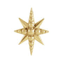 Sapphire Row Gold Beaded Starburst Pendant - 14K Yellow Gold
