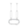 Sapphire Row Natural Diamond Pavé Carabiner Charm Necklace - 14K White Gold