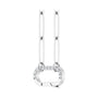 Sapphire Row Natural Diamond Pavé Carabiner Charm Necklace - 14K White Gold (view 2)
