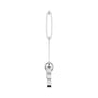 Sapphire Row Natural Diamond Pavé Carabiner Charm Necklace - 14K White Gold (view 3)