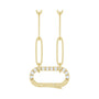 Sapphire Row Natural Diamond Pavé Carabiner Charm Necklace - 14K Yellow Gold