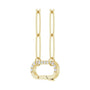 Sapphire Row Natural Diamond Pavé Carabiner Charm Necklace - 14K Yellow Gold (view 2)