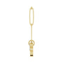 Sapphire Row Natural Diamond Pavé Carabiner Charm Necklace - 14K Yellow Gold (view 3)