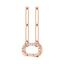 Sapphire Row Natural Diamond Pavé Carabiner Charm Necklace - 14K Rose Gold (view 2)