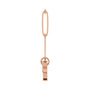 Sapphire Row Natural Diamond Pavé Carabiner Charm Necklace - 14K Rose Gold (view 3)