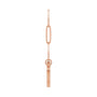 Sapphire Row Gold Heart Carabiner Necklace - 14K Rose Gold, 16" (view 3)