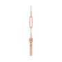 Sapphire Row Gold Heart Carabiner Necklace - 14K Rose Gold, 18" (view 3)
