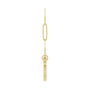 Sapphire Row Gold Heart Carabiner Necklace - 14K Yellow Gold, 16" (view 3)