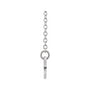 Sapphire Row Gold Script Zodiac Necklace - 14K White Gold, Aquarius (view 2)