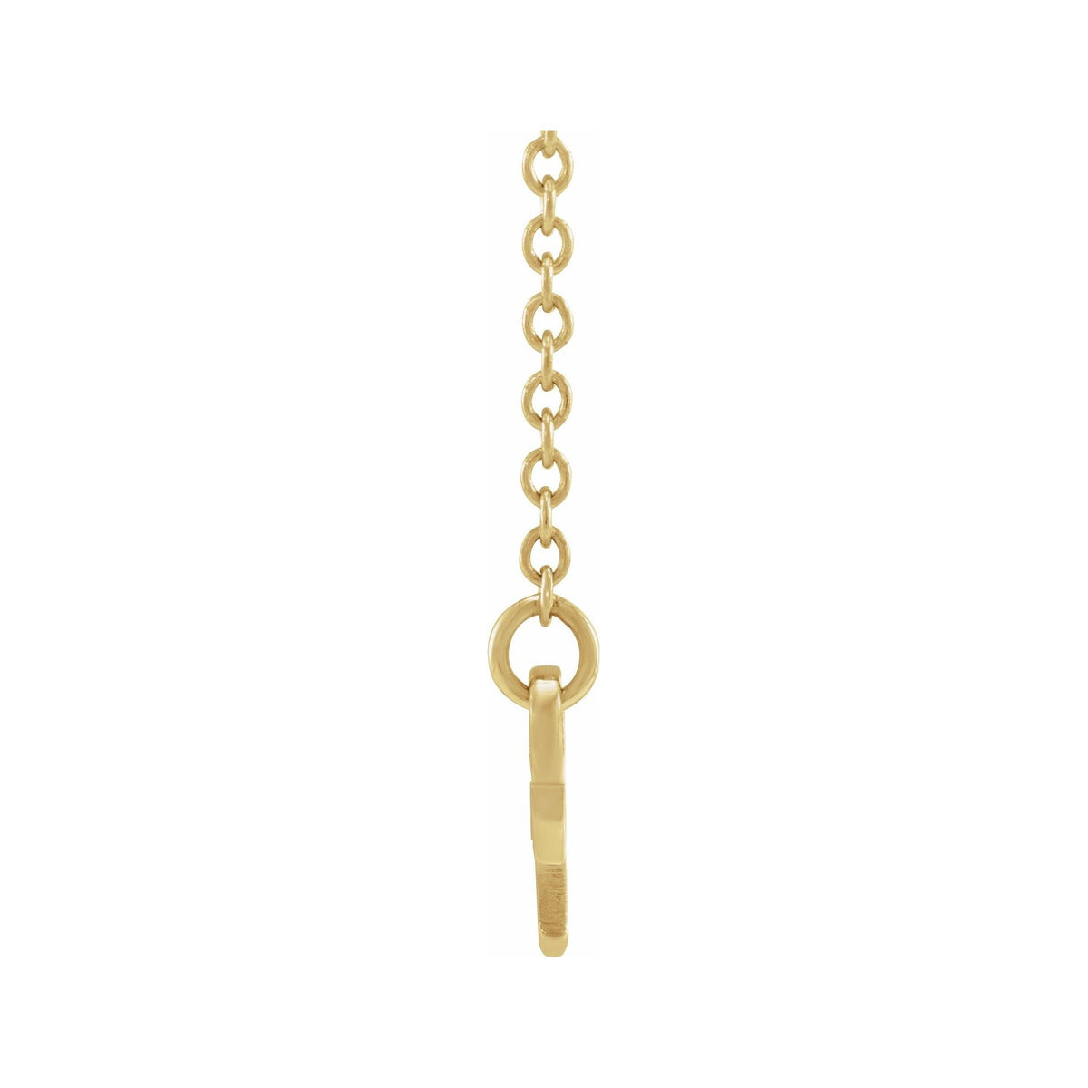 Sapphire Row Gold Script Zodiac Necklace - 14K Yellow Gold, Scorpio (view 2)