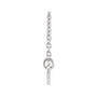 Sapphire Row Gold Script Zodiac Necklace - Platinum, Leo (view 2)