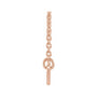 Sapphire Row Gold Script Zodiac Necklace - 14K Rose Gold, Leo (view 2)