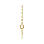 Sapphire Row Gold Script Zodiac Necklace - 14K Yellow Gold, Aquarius (view 2)
