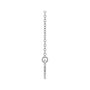 Sapphire Row Gold Script Zodiac Necklace - Platinum, Gemini (view 2)