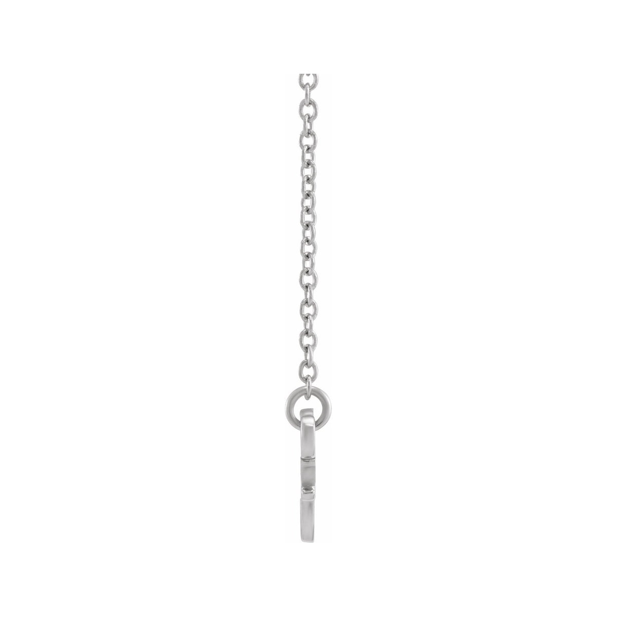 Sapphire Row Gold Script Zodiac Necklace - Platinum, Gemini (view 2)