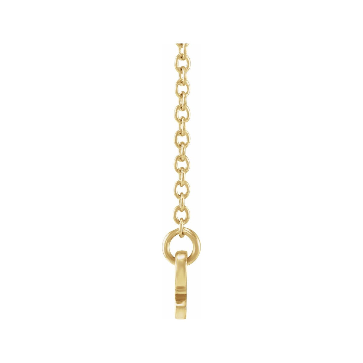 Sapphire Row Gold Script Zodiac Necklace - 14K Yellow Gold, Sagittarius (view 2)
