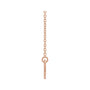 Sapphire Row Gold Script Zodiac Necklace - 14K Rose Gold, Gemini (view 2)