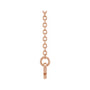 Sapphire Row Gold Script Zodiac Necklace - 14K Rose Gold, Pisces (view 2)