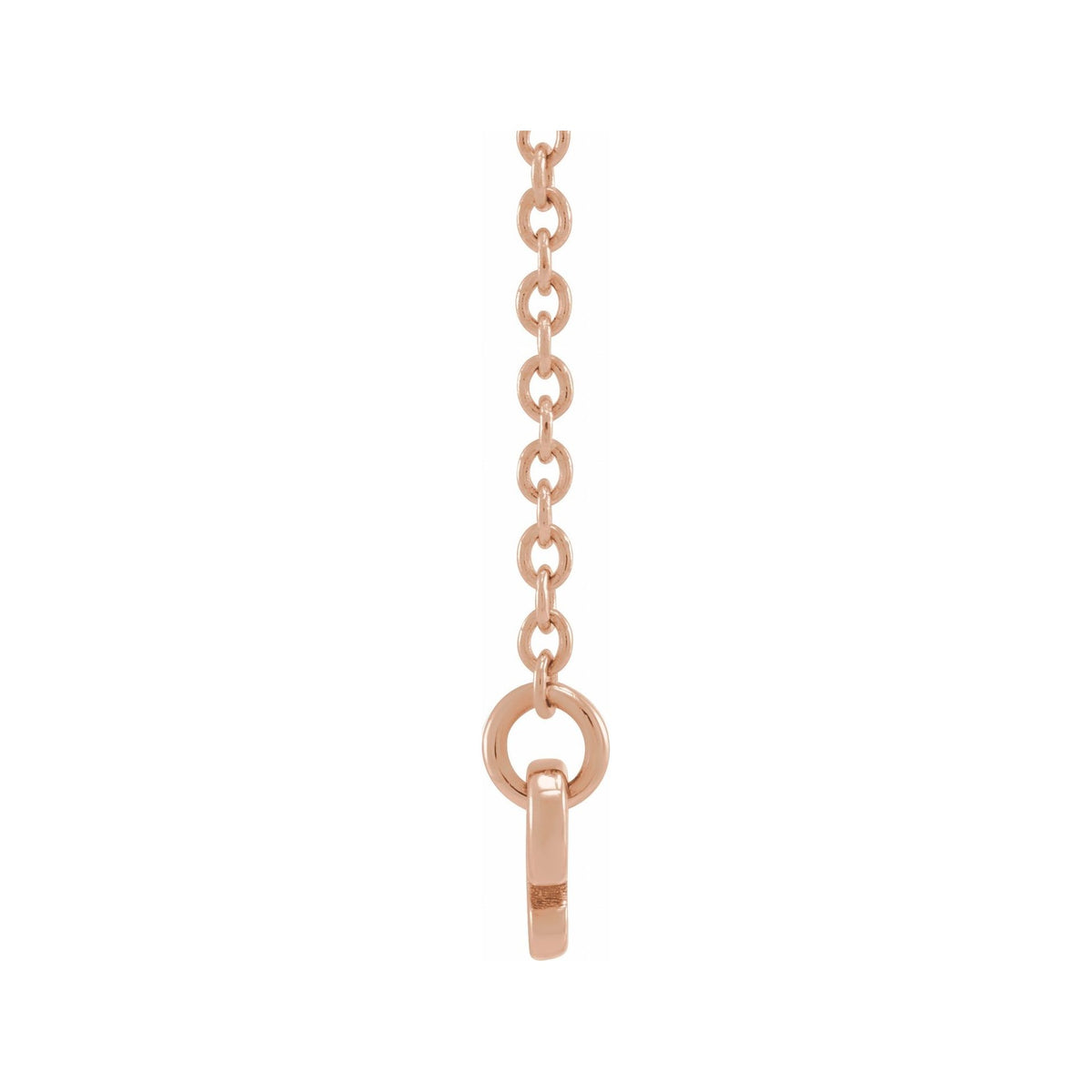 Sapphire Row Gold Script Zodiac Necklace - 14K Rose Gold, Pisces (view 2)