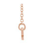 Sapphire Row Gold Script Zodiac Necklace - 14K Rose Gold, Taurus (view 2)