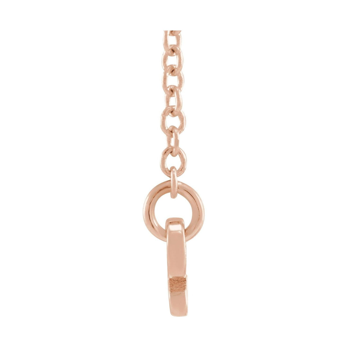 Sapphire Row Gold Script Zodiac Necklace - 14K Rose Gold, Taurus (view 2)