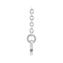 Sapphire Row Gold Script Zodiac Necklace - 14K White Gold, Aries (view 2)