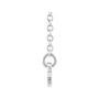 Sapphire Row Gold Script Zodiac Necklace - Platinum, Libra (view 2)