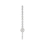 Sapphire Row Gold Script Zodiac Necklace - Platinum, Virgo (view 2)