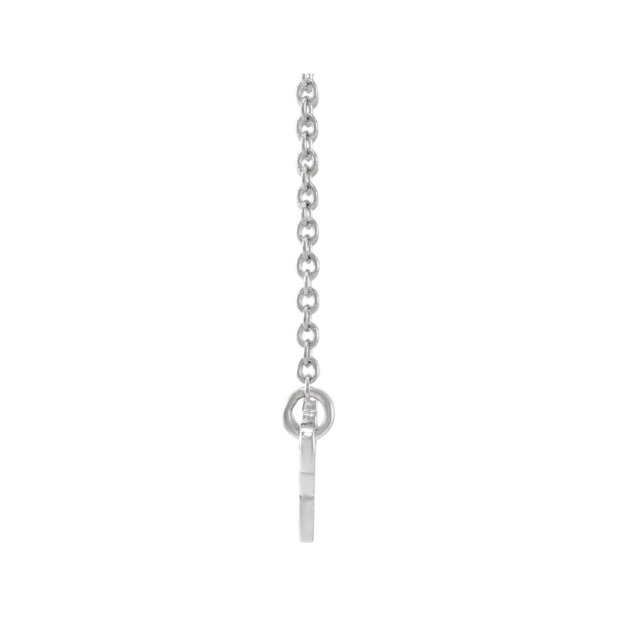 Sapphire Row Gold Script Zodiac Necklace - Platinum, Virgo (view 2)