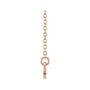 Sapphire Row Gold Script Zodiac Necklace - 14K Rose Gold, Sagittarius (view 2)