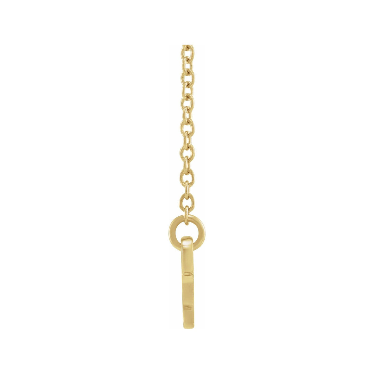 Sapphire Row Gold Script Zodiac Necklace - 14K Yellow Gold, Capricorn (view 2)