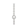 Sapphire Row Gold Script Zodiac Necklace - 14K White Gold, Cancer (view 2)